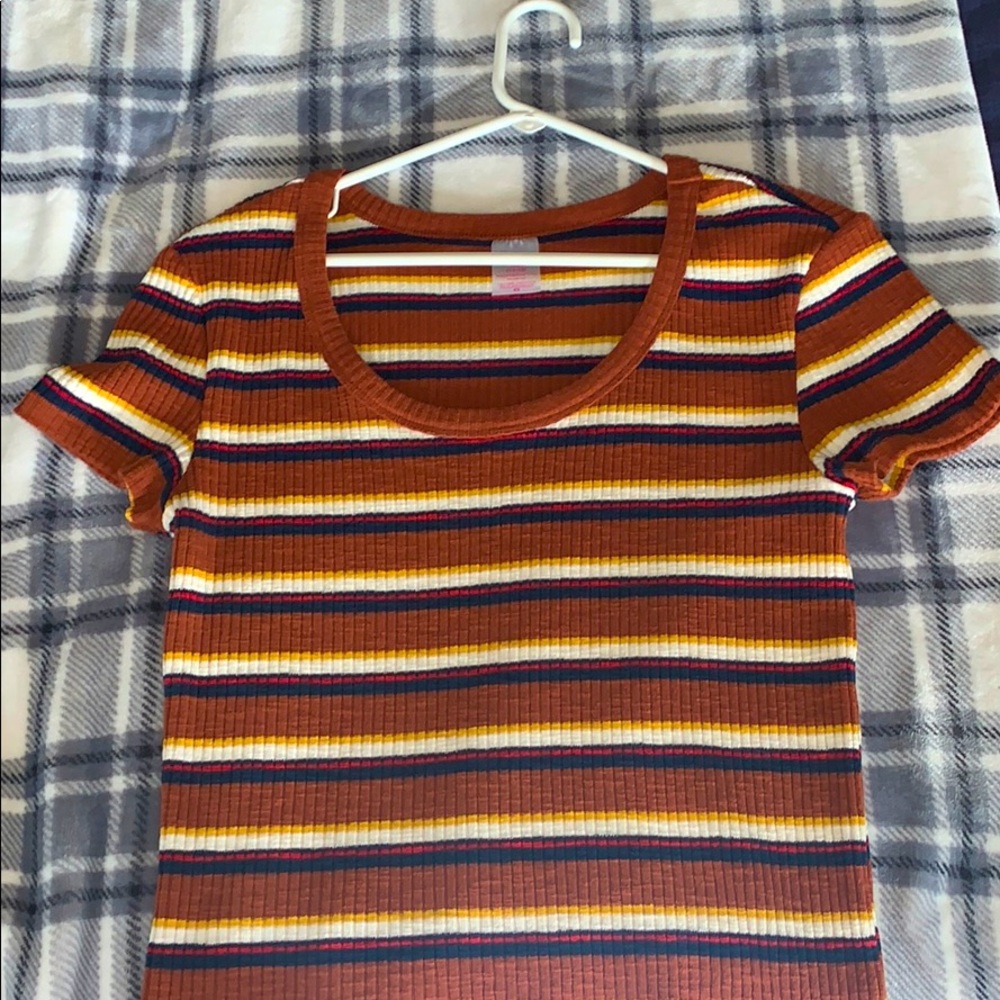 Nobo Fall Multi-Colored Crop Top